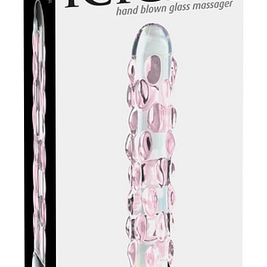 Icicles Reiznoppen Glasdildo Transparent/Rosa