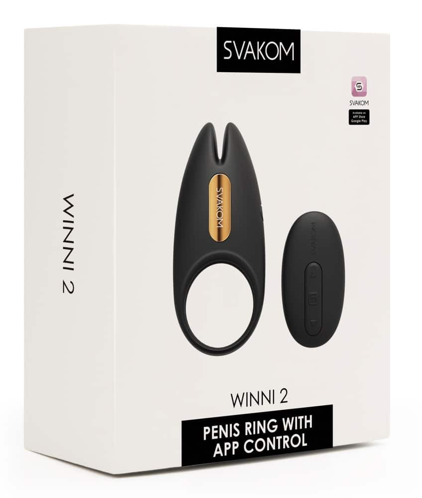 SVAKOM Winni 2 - Vibro-Penisring mit App-Steuerung Schwarz/Gold